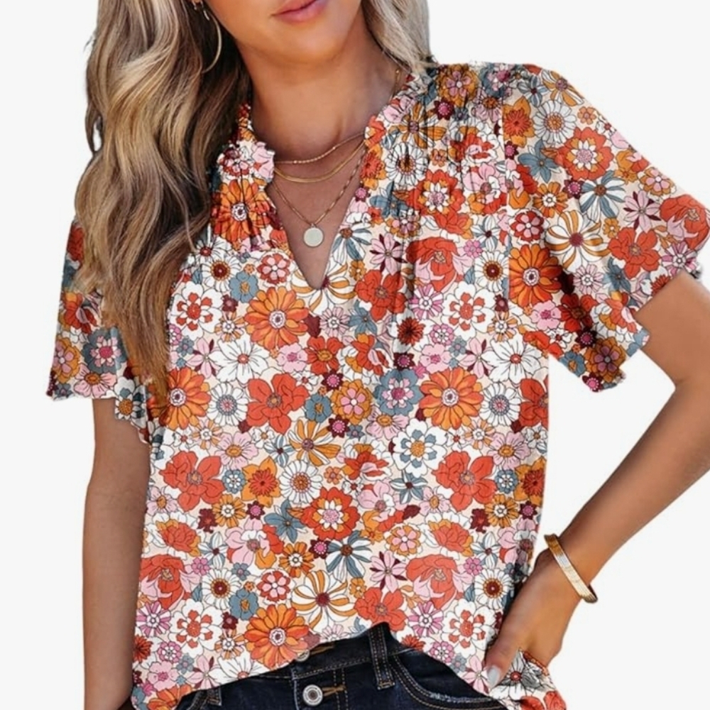 Floral Print Women's Top